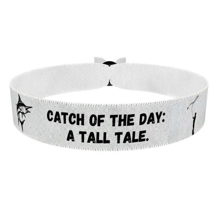 Zum Produkt Stoffarmband mit Catch of the Day Motiv für Angler