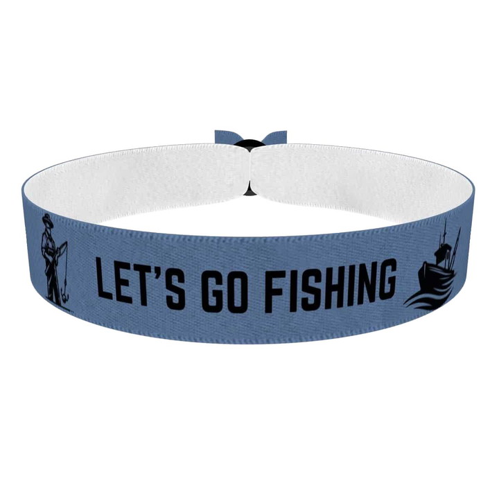 Zum Produkt Stoffarmband Let's Go Fishing für Angelfans