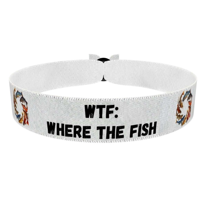 Zum Produkt Stoffarmband Where the Fish für Angler und Fischliebhaber