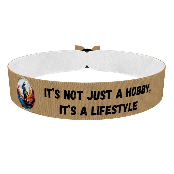 Zum Produkt Stoffarmband Angeln Motiv Lebensstil für Angler Geschenkidee