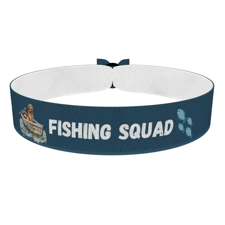 Zum Produkt Stoffarmband mit Angelmotiv für Angelfreunde