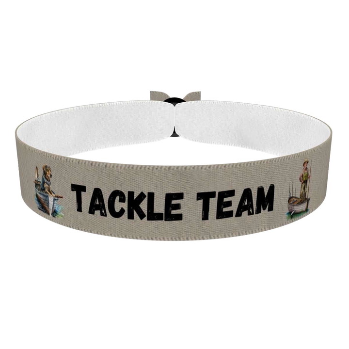 Zum Produkt Stoffarmband Tackle Team für Angler und Outdoor-Fans