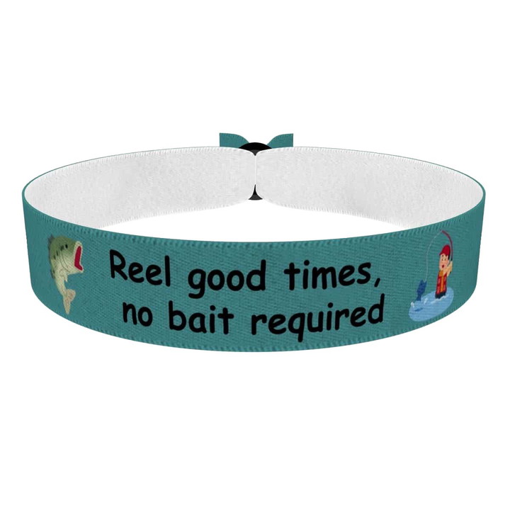 Zum Produkt Stoffarmband mit Angler Motiv für Angelbegeisterte