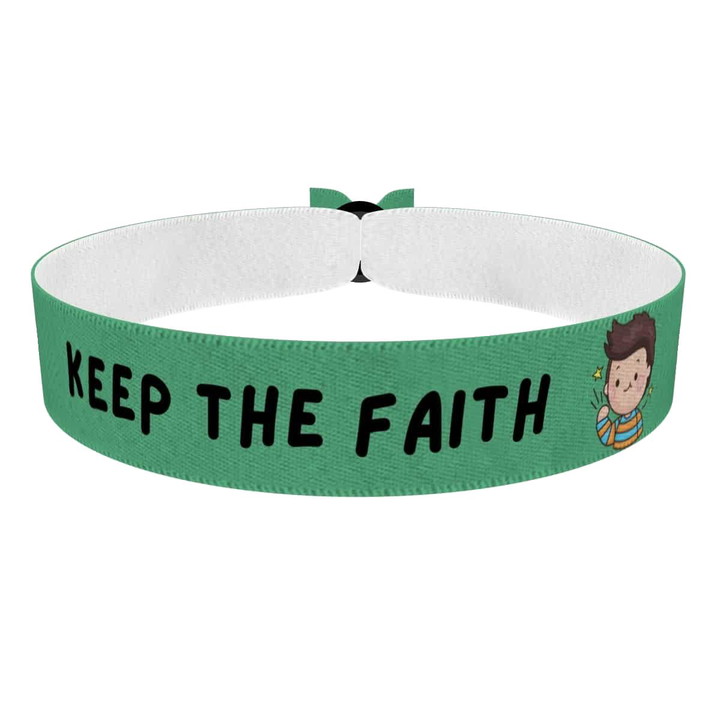 Zum Produkt Stoffarmband mit Keep the Faith Motiv für Motivation
