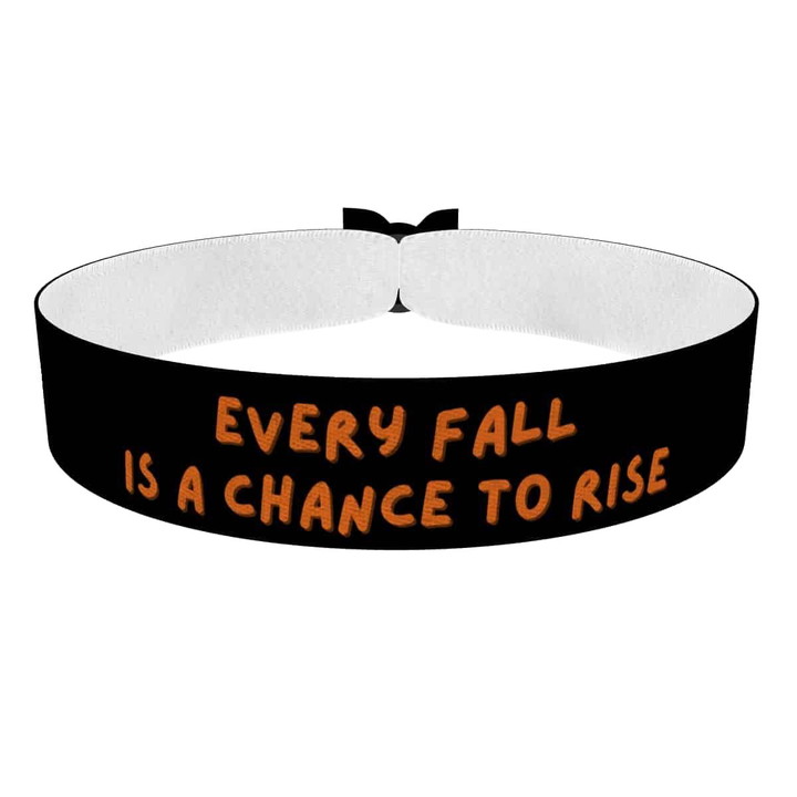 Zum Produkt Stoffarmband Every Fall Is a Chance to Rise Motivation