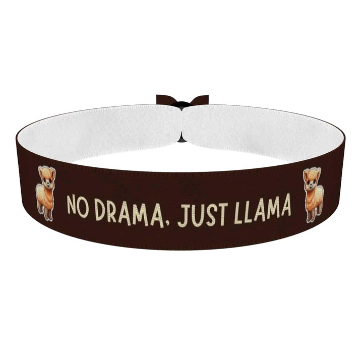 Zum Produkt Stoffarmband mit niedlichem Llama-Motiv aus weichem Stoff