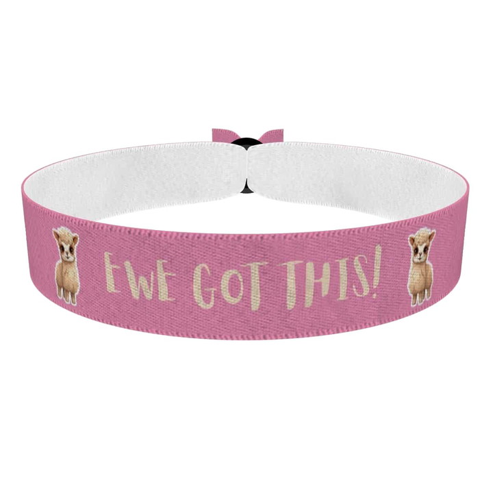 Zum Produkt Stoffarmband mit süßem Lama-Motiv für tierliebende Fans