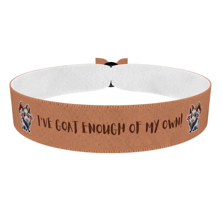 Zum Produkt Stoffarmband mit süßem Ziegenmotiv für Tierliebhaber