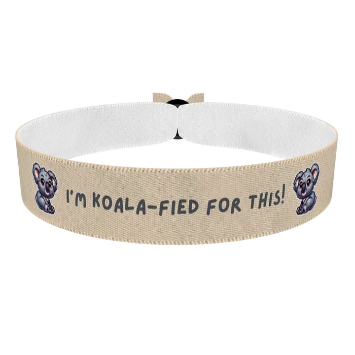 Zum Produkt Koala Motiv farbenfrohes Stoffarmband