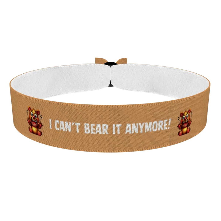 Zum Produkt Stoffarmband mit lustigem Bärenmotiv I Can't Bear It Anymore