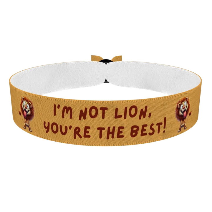 Zum Produkt Motivierendes Stoffarmband mit Löwenmotiv für Tierliebhaber