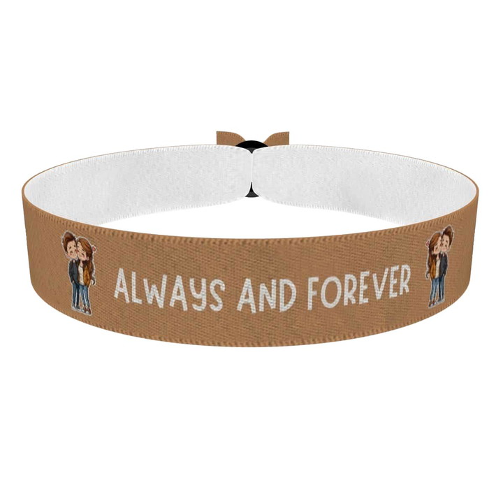 Zum Produkt Always and Forever Motivstoffarmband