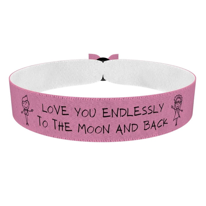 Zum Produkt Love You To The Moon and Back Stoffarmband