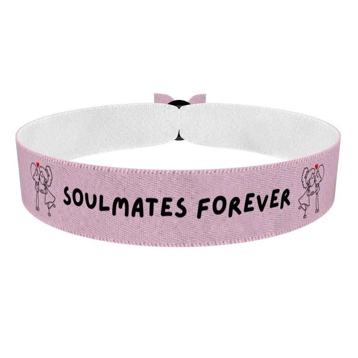 Zum Produkt Pärchen Soulmates Forever Stoffarmband