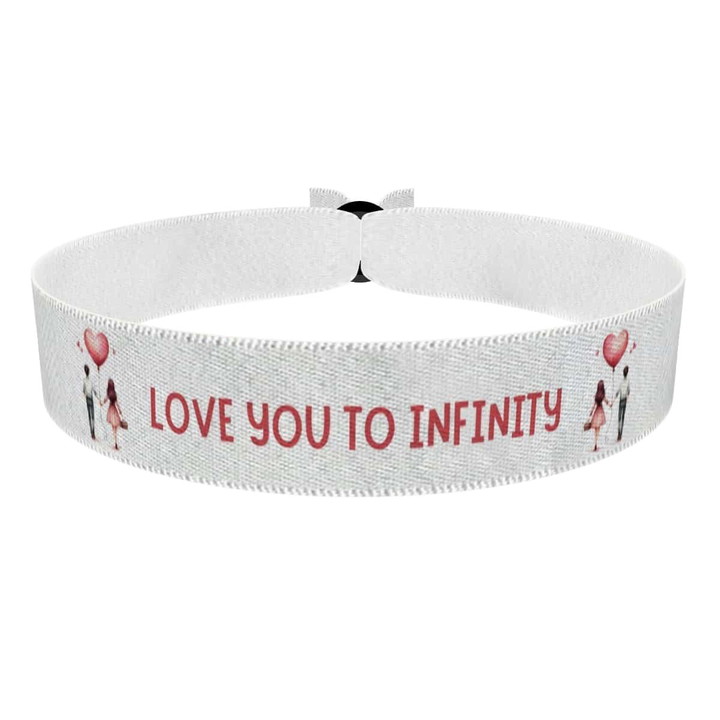 Zum Produkt Stoffarmband Love You to Infinity für Pärchen