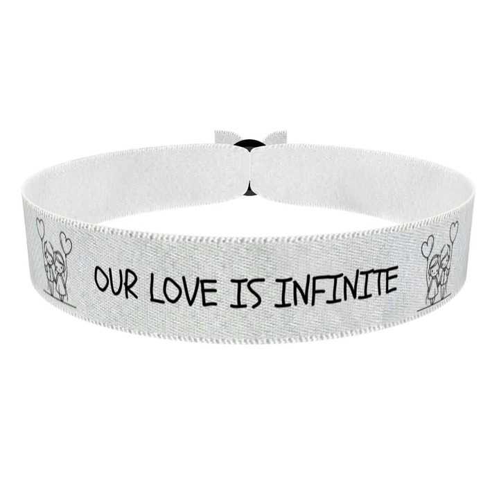 Zum Produkt Stoffarmband mit dem Motiv Our Love Infinite für Pärchen