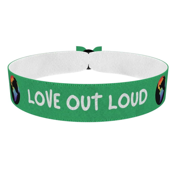 Zum Produkt Love Out Loud Stoffarmband für LGBTQ+ Freunde