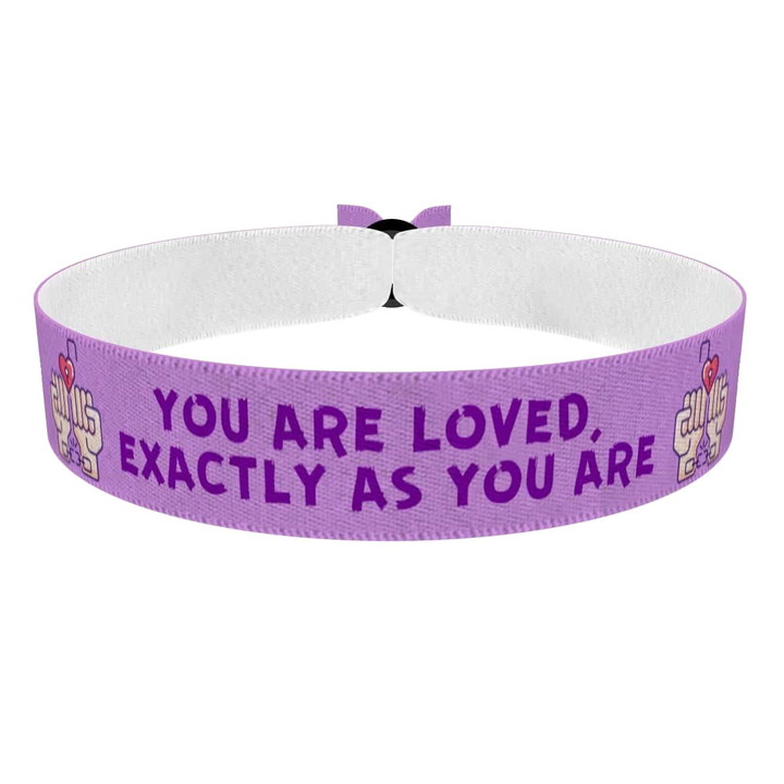 Zum Produkt You are loved exactly as you are Stoffarmband