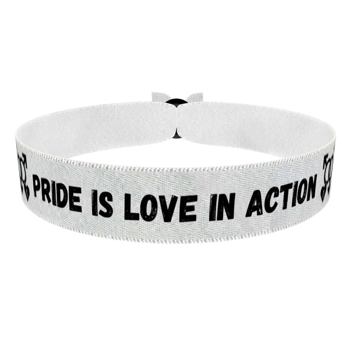 Zum Produkt Pride is Love in Action Stoffarmband