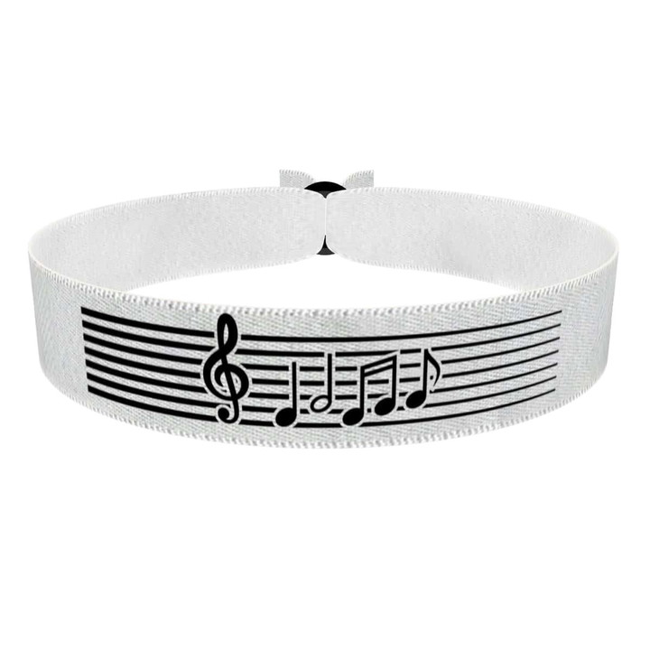 Zum Produkt Musiknoten und Notenlinien Stoffarmband