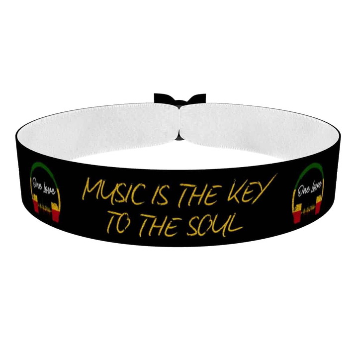Zum Produkt Music is the key to the soul Stoffarmband