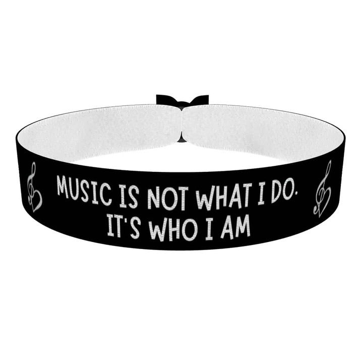 Zum Produkt Musik ist nicht was ich tue sondern wer ich bin Stoffarmband