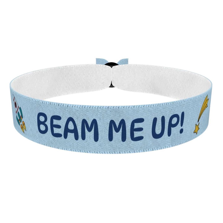 Zum Produkt Beam Me Up Motiv Stoffarmband