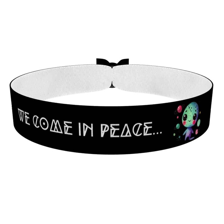Zum Produkt We come in peace Stoffarmband