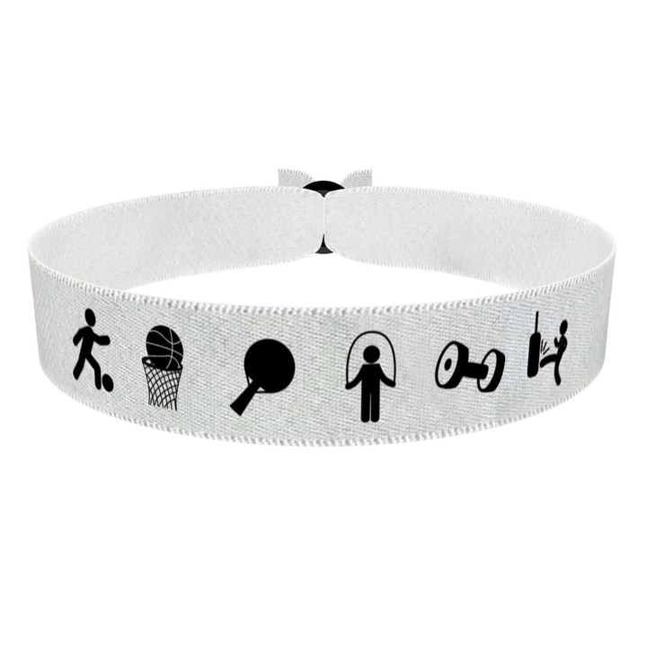 Zum Produkt Sportmotiv Armband für Fitness und Aktivität Stoffarmband