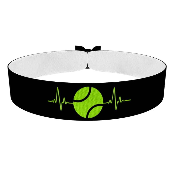 Zum Produkt Sportliches Motiv mit Herzschlag Stoffarmband
