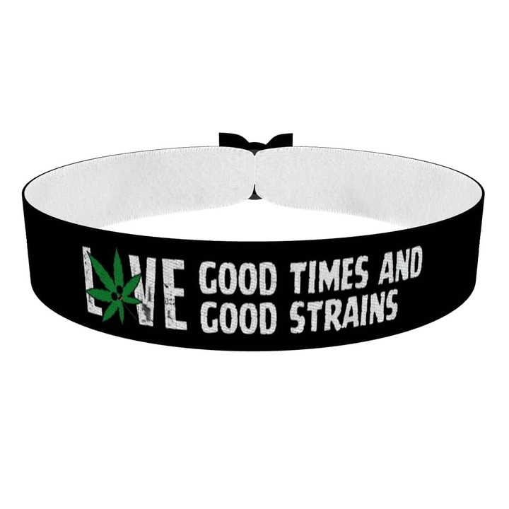 Zum Produkt Stoffarmband mit coolem Weed Motiv für kreative Styles