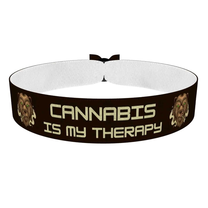 Zum Produkt Cannabis Is My Therapy Stoffarmband