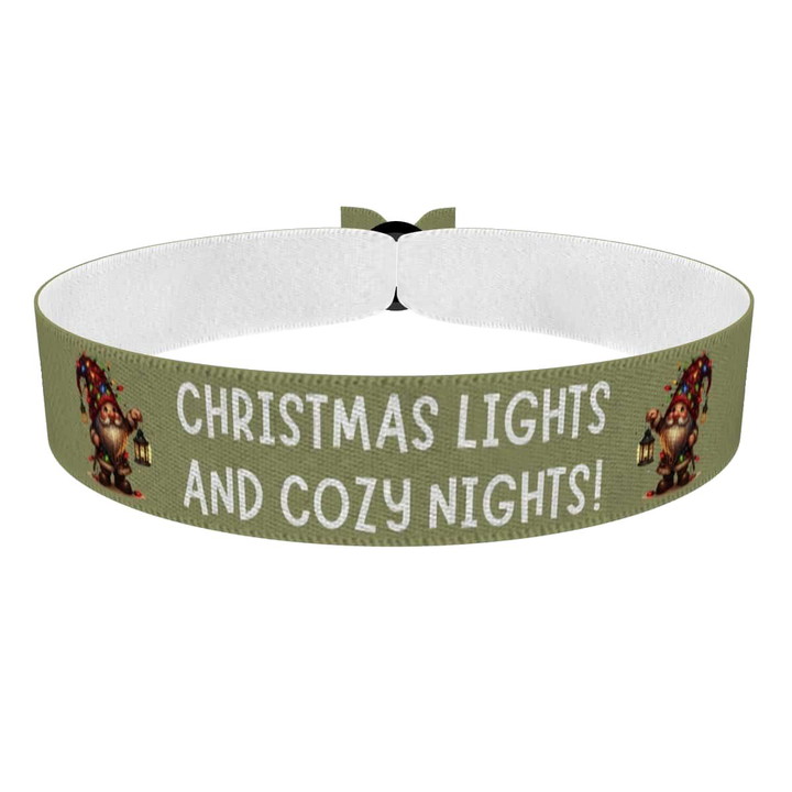 Zum Produkt Weihnachtszauber mit fröhlichen Gnom-Motiven Stoffarmband
