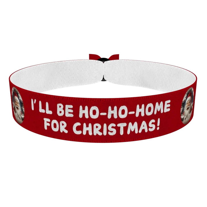 Zum Produkt Weihnachtsarmband I'll Be Ho-Ho-Home für Weihnachten Stoffarmband
