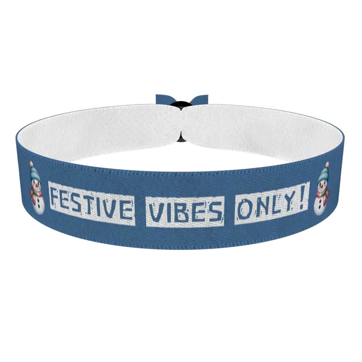 Zum Produkt Festliches Schneemann Motiv Stoffarmband