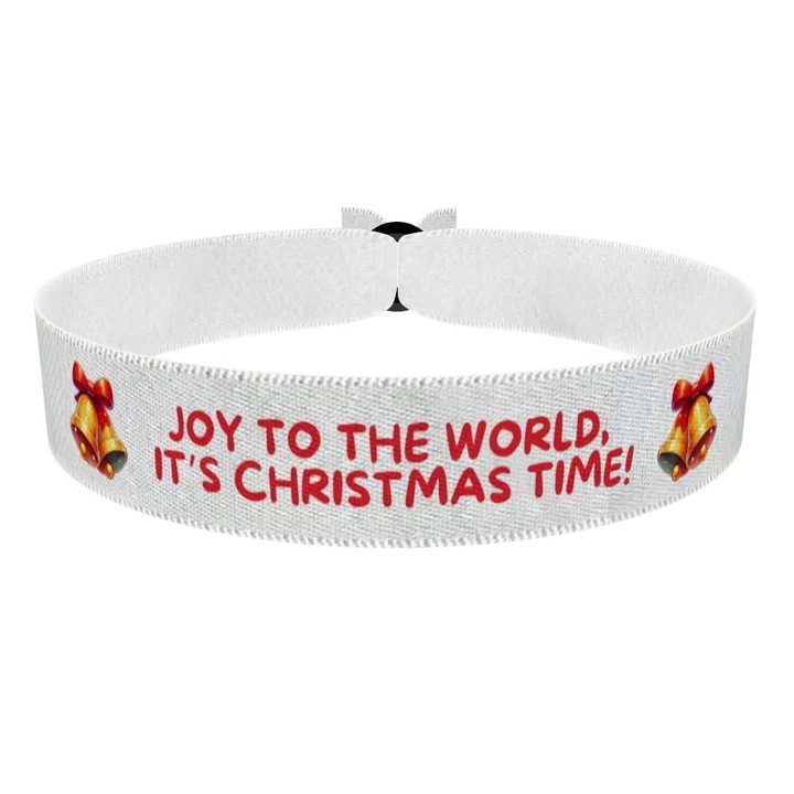Zum Produkt Joy to the World Weihnachtsmotiv Stoffarmband