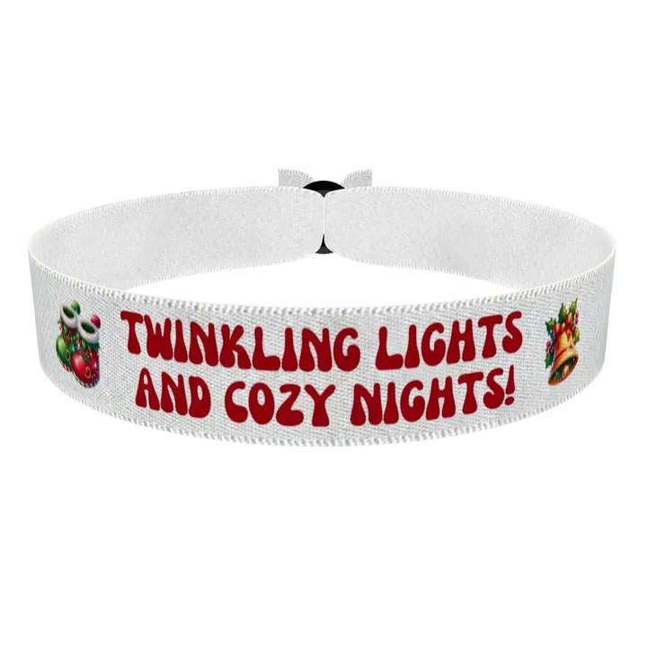 Zum Produkt Weihnachtliche Lichter und gemütliche Nächte Stoffarmband