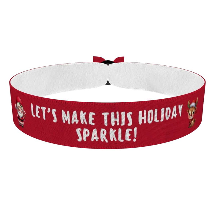 Zum Produkt Weihnachtsmotiv mit Santa und Rentier Stoffarmband