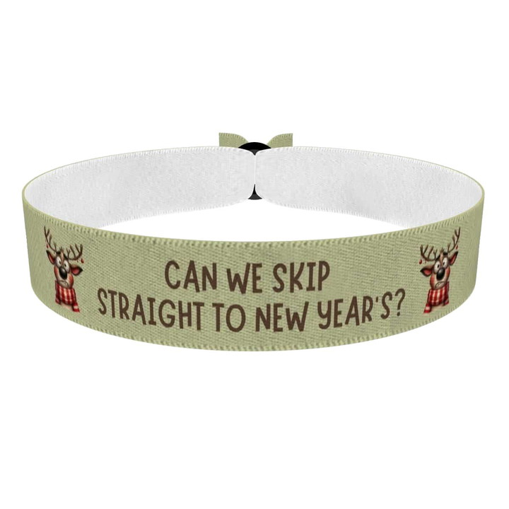 Zum Produkt Stilvolles Rentiermotiv Weihnachts-Stoffarmband