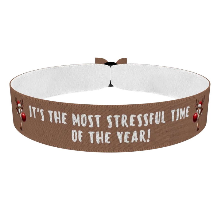 Zum Produkt Stimmungsvolles Weihnachtsmotiv mit Rentier Stoffarmband