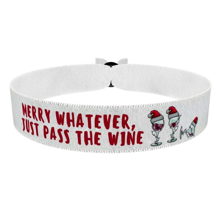 Zum Produkt Merry Whatever Just Pass The Wine Stoffarmband