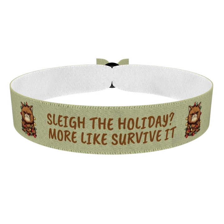 Zum Produkt Sleigh Holiday Motiv Stoffarmband für Weihnachten