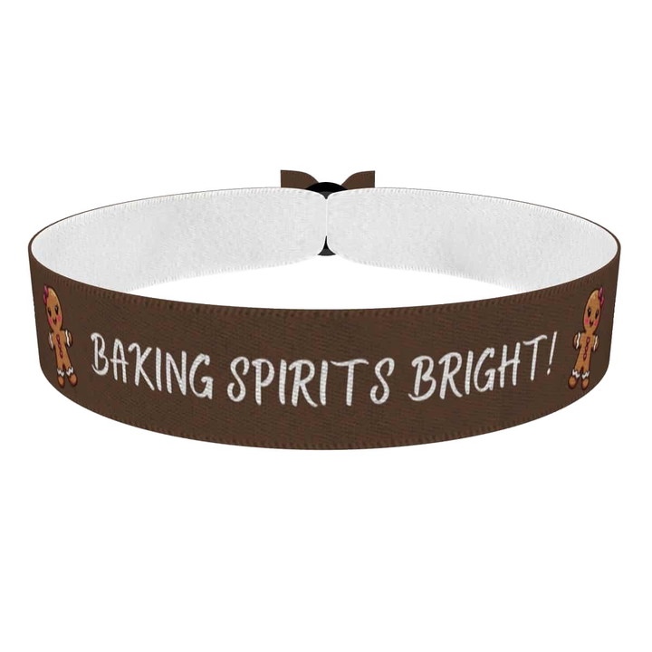 Zum Produkt Stoffarmband mit Lebkuchenmannmotiv für Weihnachten