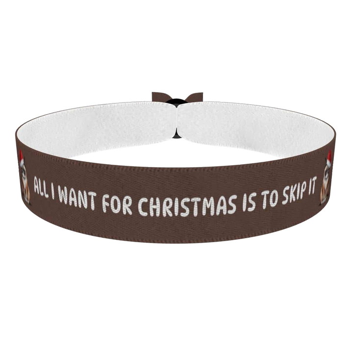 Zum Produkt All I Want for Christmas Motiv Stoffarmband