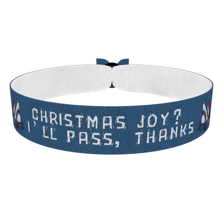 Zum Produkt Weihnachtsfreude I’ll Pass Thanks Stoffarmband