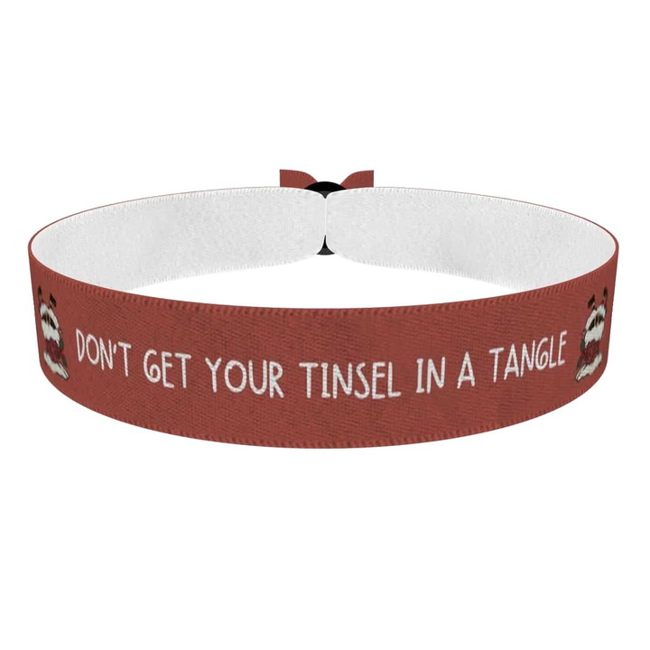 Zum Produkt Weihnachtlicher niedlicher Hund mit Schal Stoffarmband
