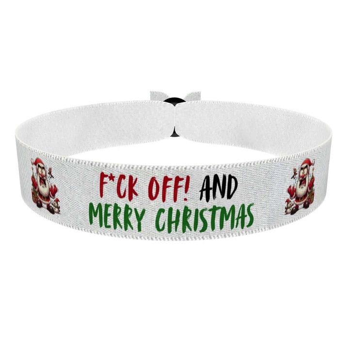 Zum Produkt F*ck off and Merry Christmas Stoffarmband