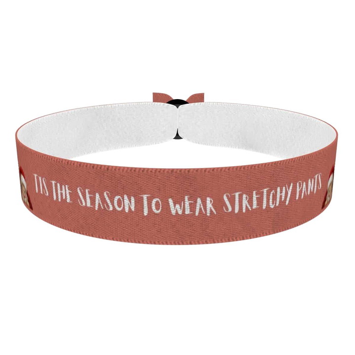 Zum Produkt Weihnachtsmann Motiv Stoffarmband