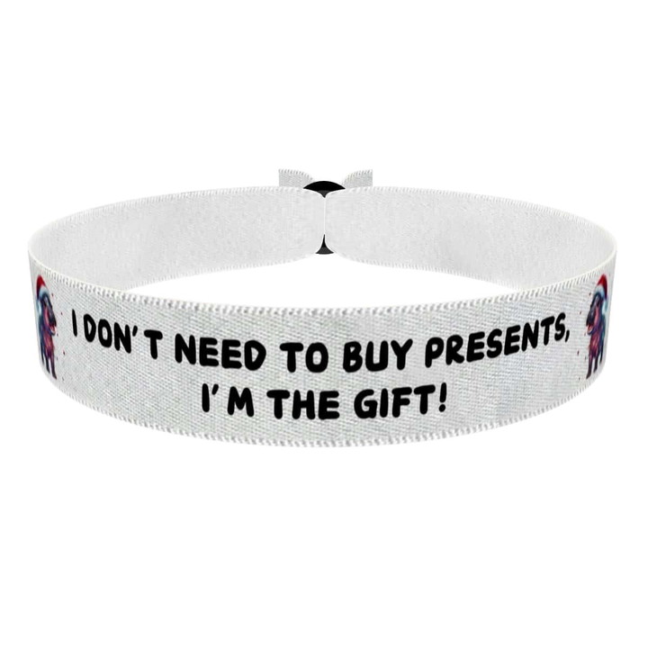 Zum Produkt Ich bin das Geschenk Weihnachten Stoffarmband