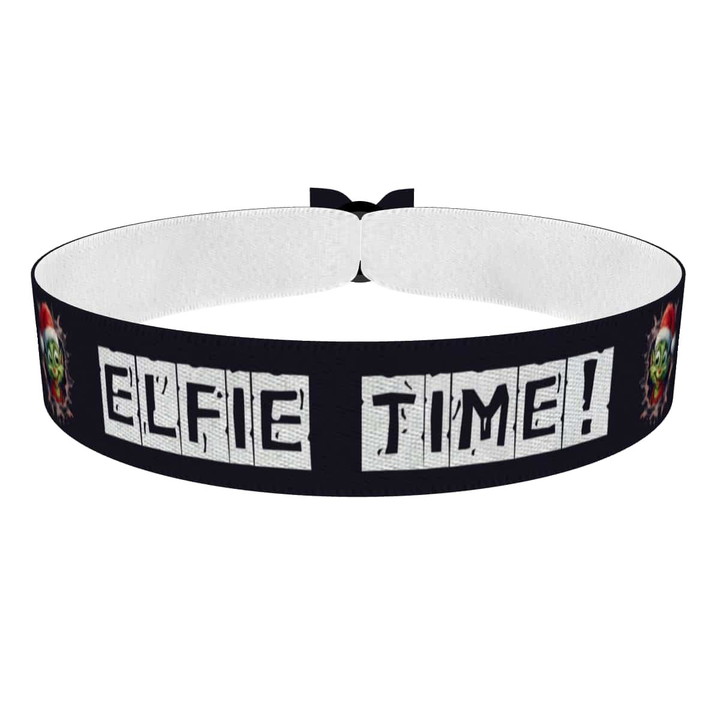 Zum Produkt Stilvolles Elf-Motiv Weihnachten Stoffarmband